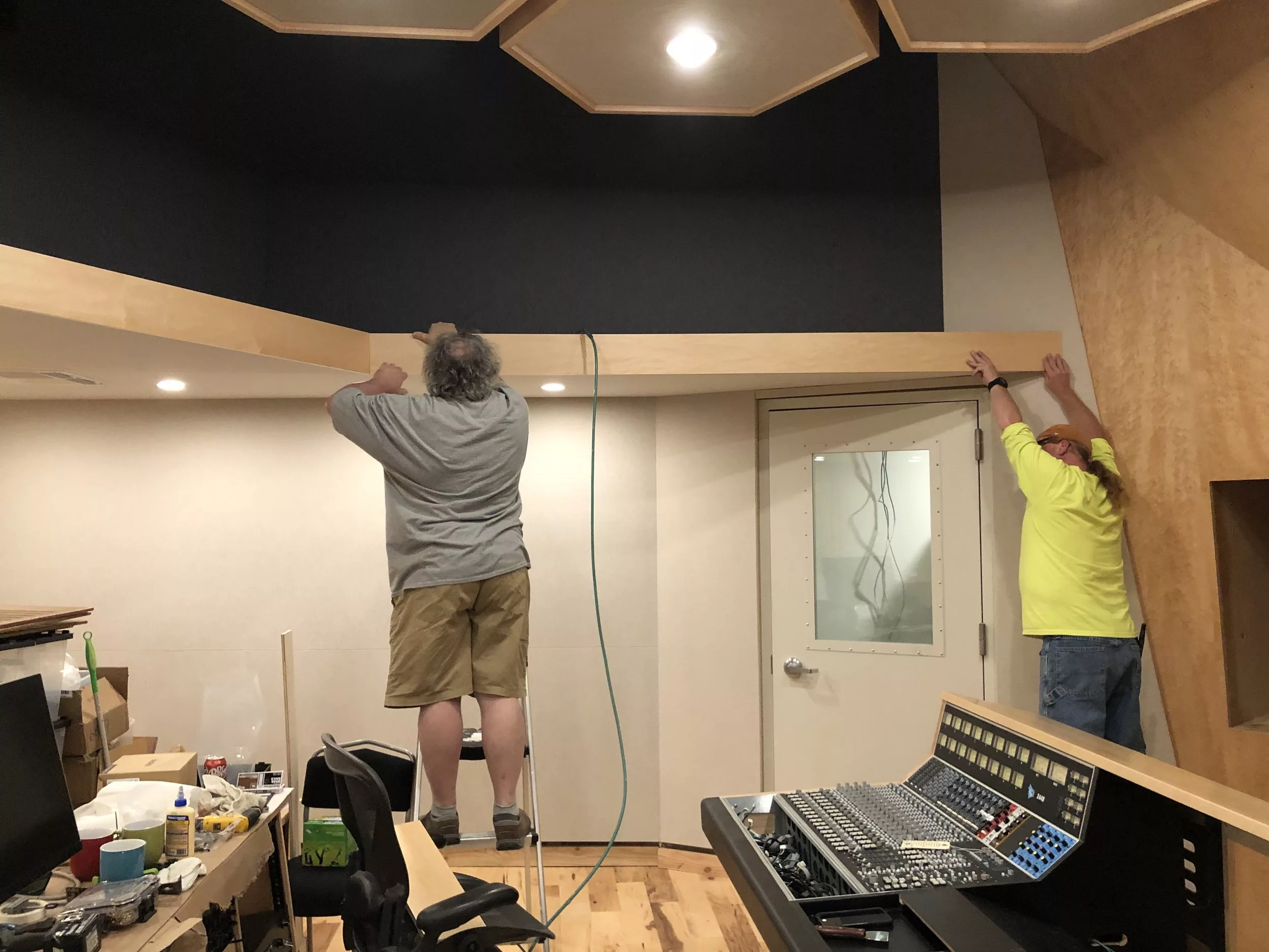 Installation acoustique dans studio